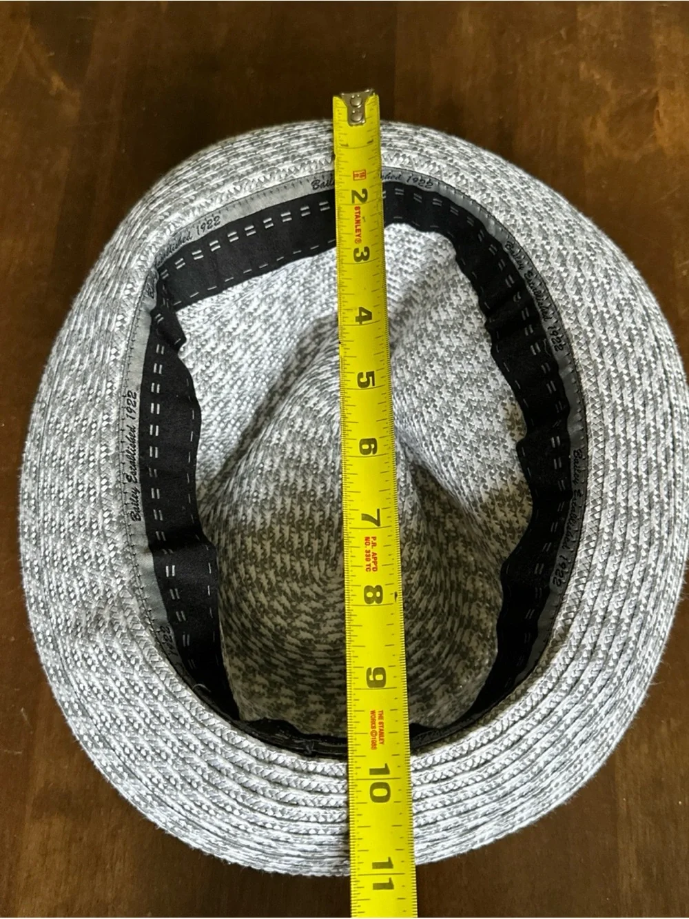 Bailey of Hollywood Mannes fedora hat gray braided mens size xl